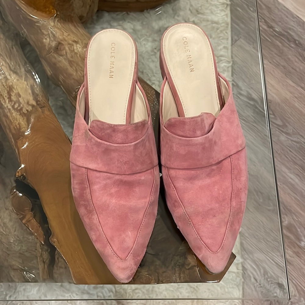 Dusty rose Cole Haan loafers